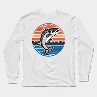 Retro Salmon Long Sleeve T-Shirt